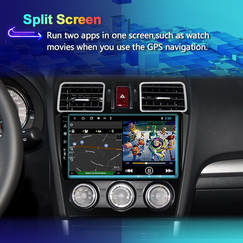 CarPlay Android 14 Auto Car Stereo GPS Navi For Subaru Forester XV WRX 2015-2018