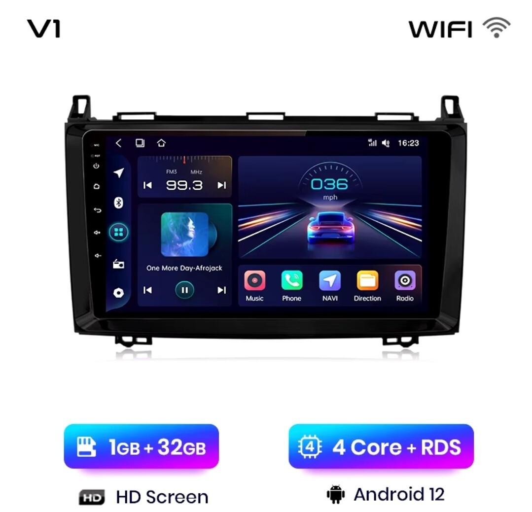 RADIO FOR MERCEDES A CLASS W169 B W245 BLUETOOTH ANDROID GPS RDS WI-FI USB