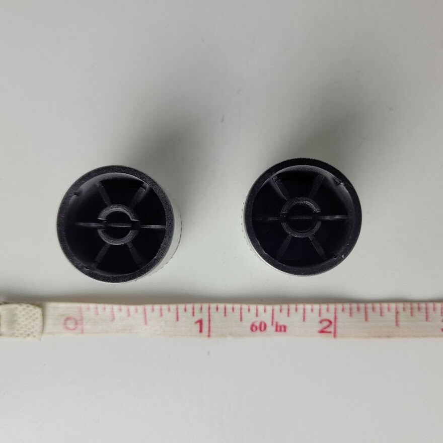 2010 Kia Sedona Radio Knobs Black Silver Pair Set of 2 OEM