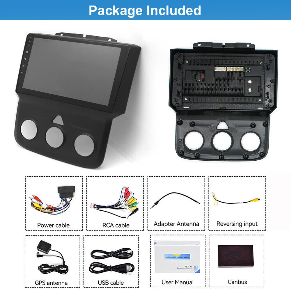 4+64G Android 15 Carplay Radio Stereo For Dodge Ram 1500 2500 3500 2013-2018 GPS