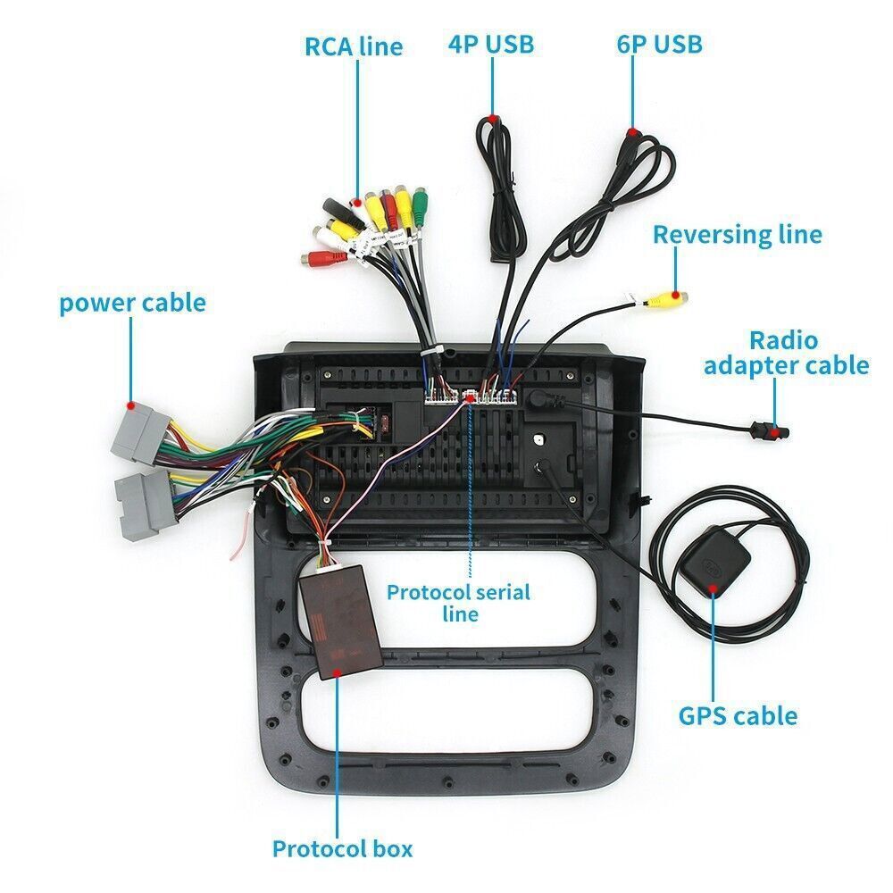 For 2002-2004 2005 Dodge Ram Radio Stereo Apple CarPlay Android Auto Navi FM GPS