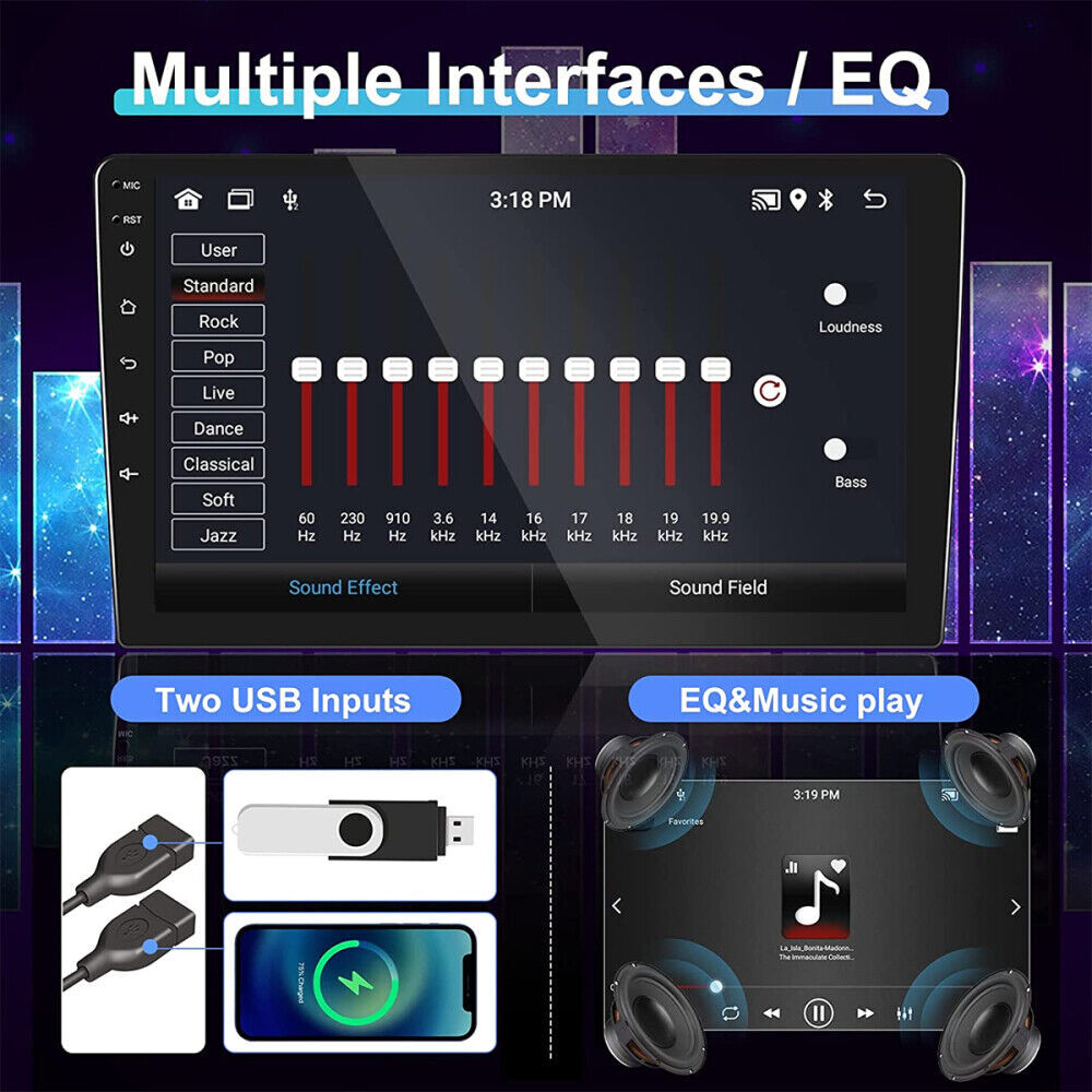 For Jeep Wrangler 3 JK 2007-2016 10.1″ 2+32G Android 13 Car Radio Stereo Carplay