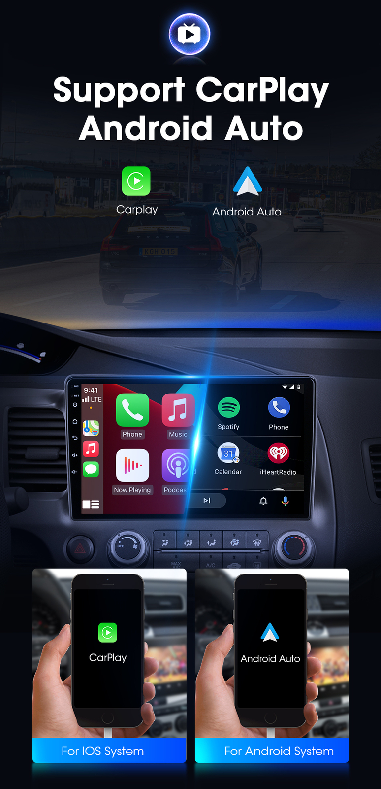 8 CORE FOR Ford Transit Custom 2013-2019 CarPlay Car Stereo GPS DSP Navi 4G+64GB