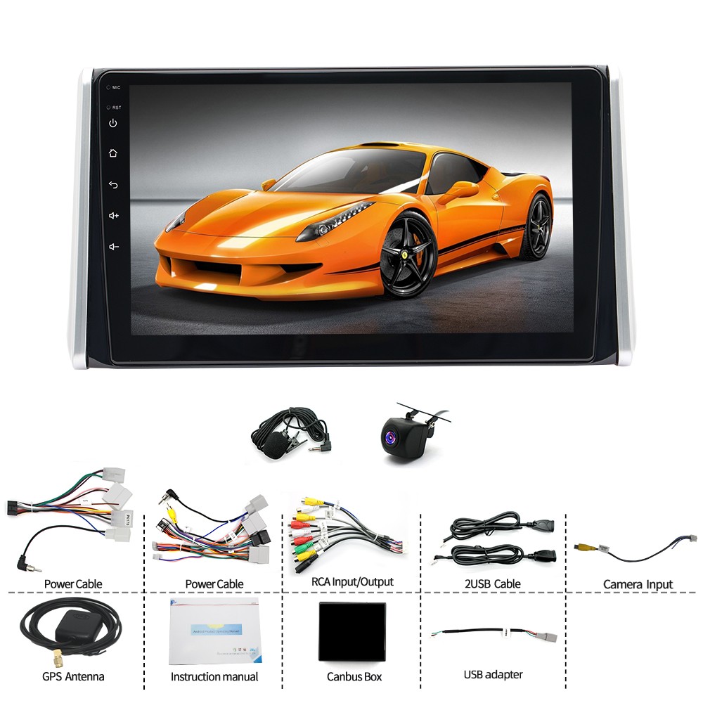 For Toyota RAV4 2018-2020 Fit For Carplay Android 15 Car Stereo Radio 4+64GB CAM