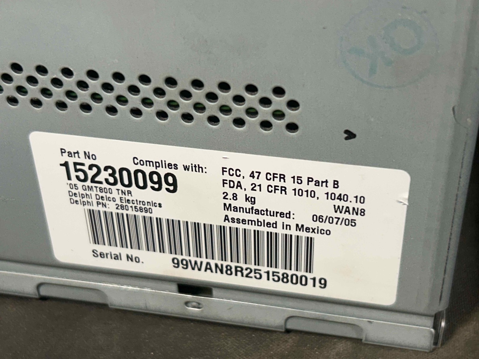 Fits 2005-2006 GMC Yukon XL 1500 Radio vin:1GKFK66U15J265758 OEM:15230099