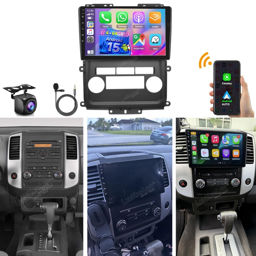 4+64G Android 15 For Nissan Frontier 2009-2012 Car Radio Stereo CarPlay GPS CAM
