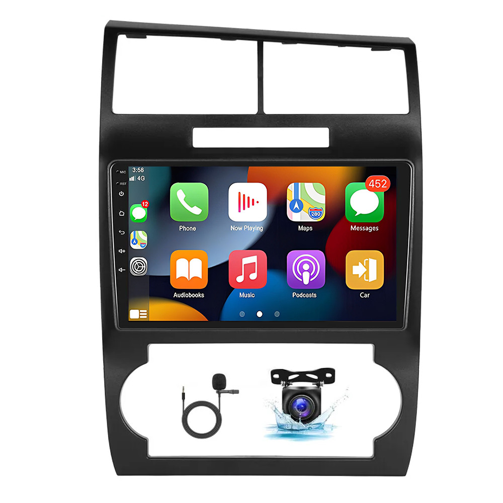 4+64G Android15 CarPlay Stereo Radio GPS For Dodge Charger Magnum 2005 2006 2007