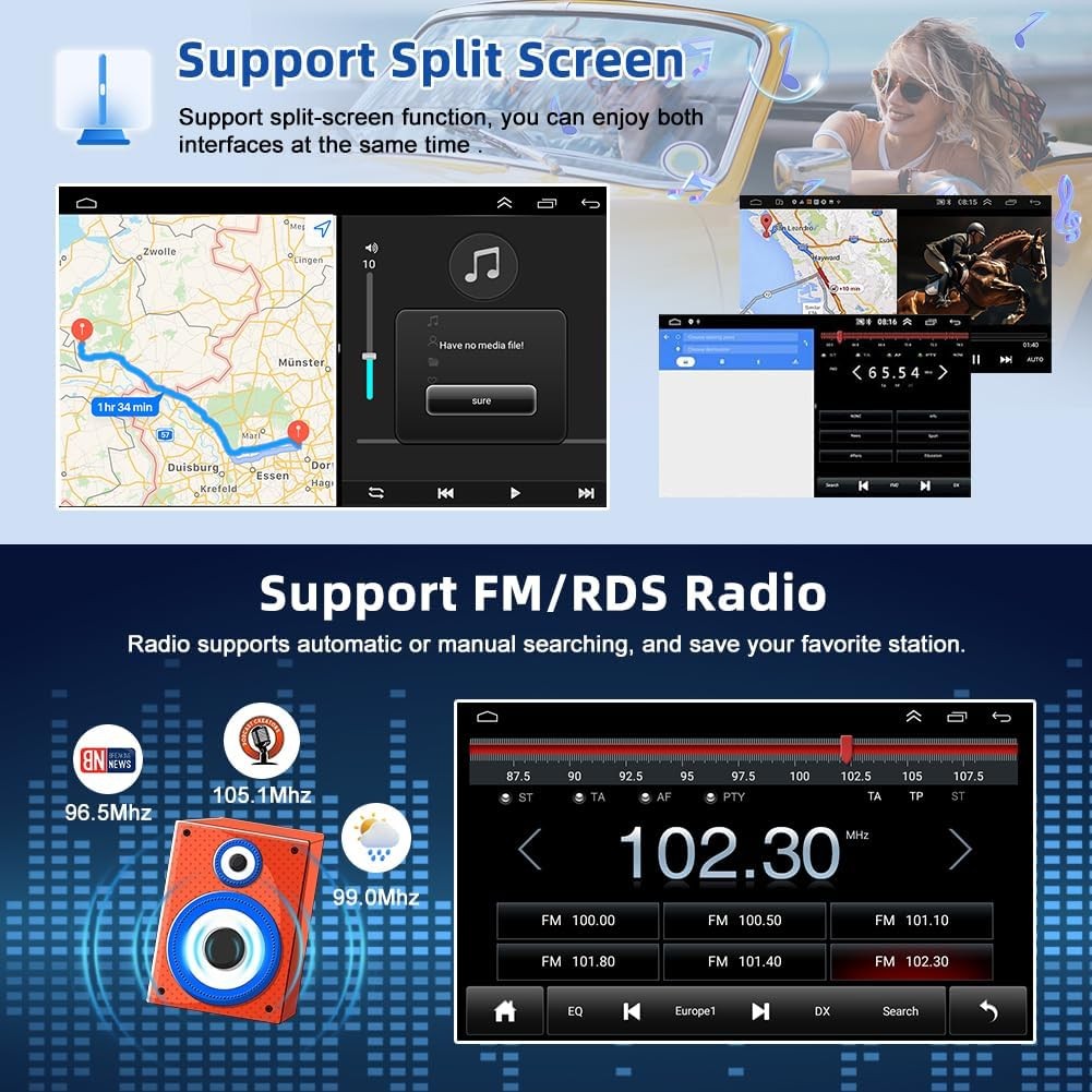 Double Din Car Stereo For Ford F150 2009-2014 F-150 Carplay Android 13 GPS Navi
