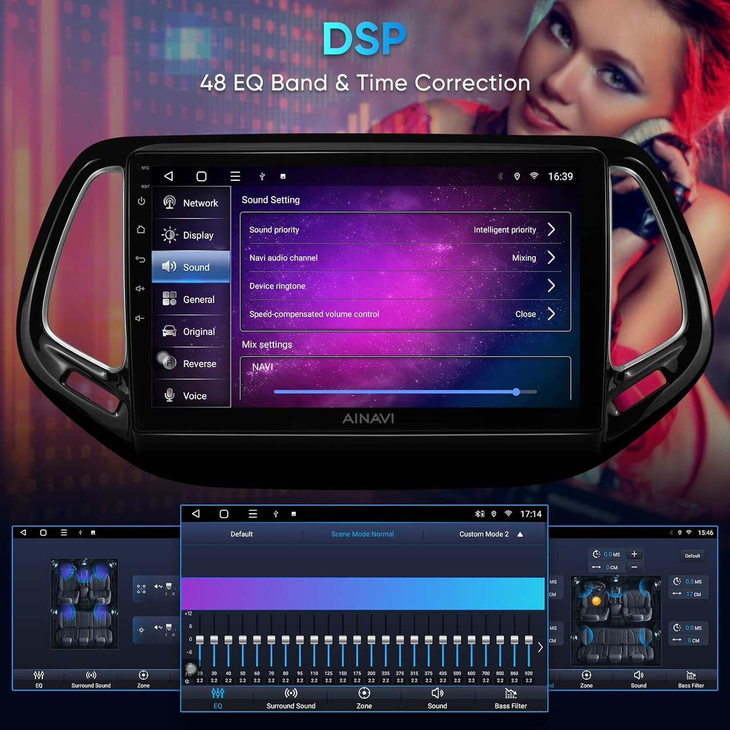 10″ For Jeep Compass 2017-2019 Android 15 Car Stereo Radio CarPlay GPS Navi 32G