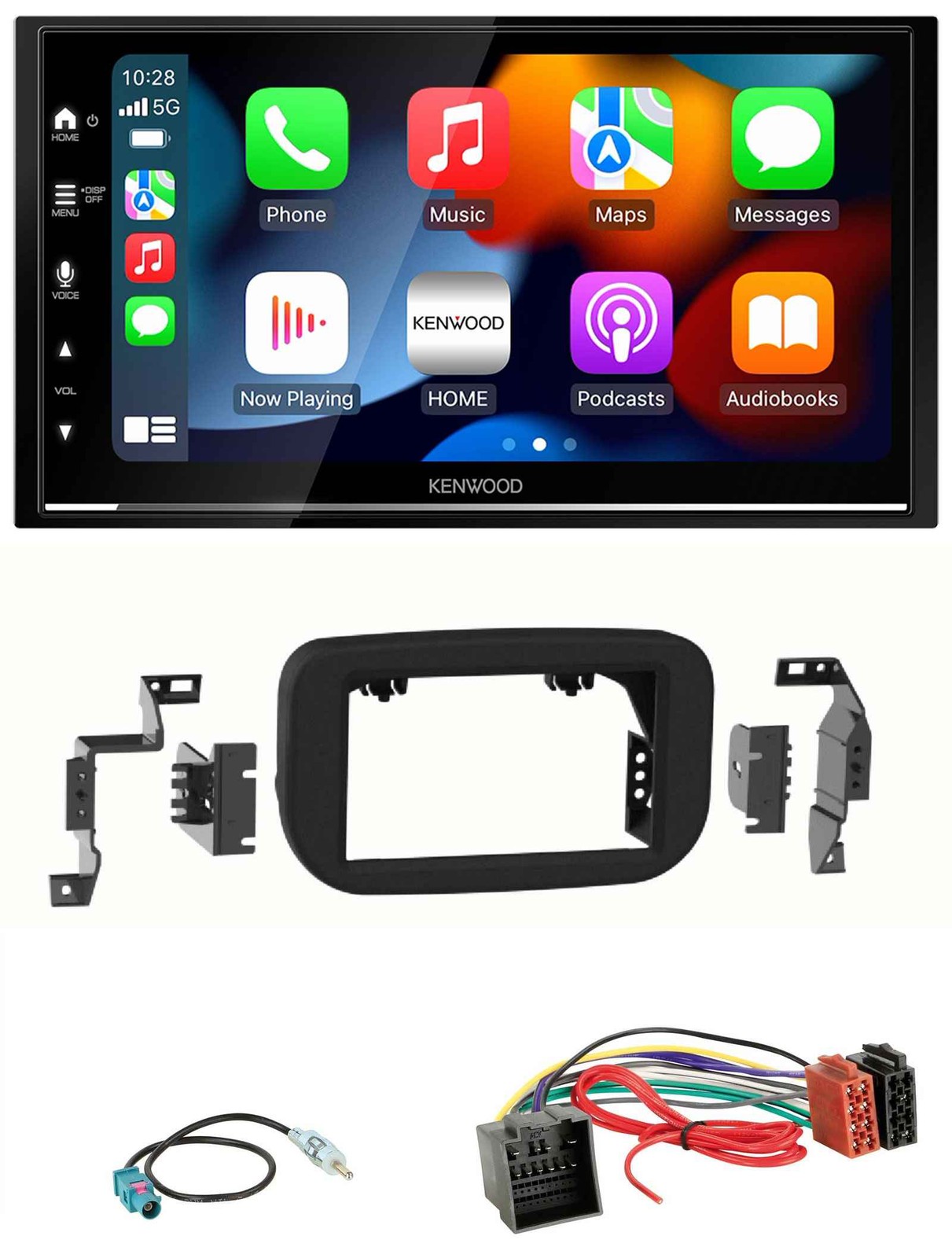 Kenwood DAB USB Bluetooth 2DIN MP3 Car Stereo for Ford Transit from 06/2019 Black