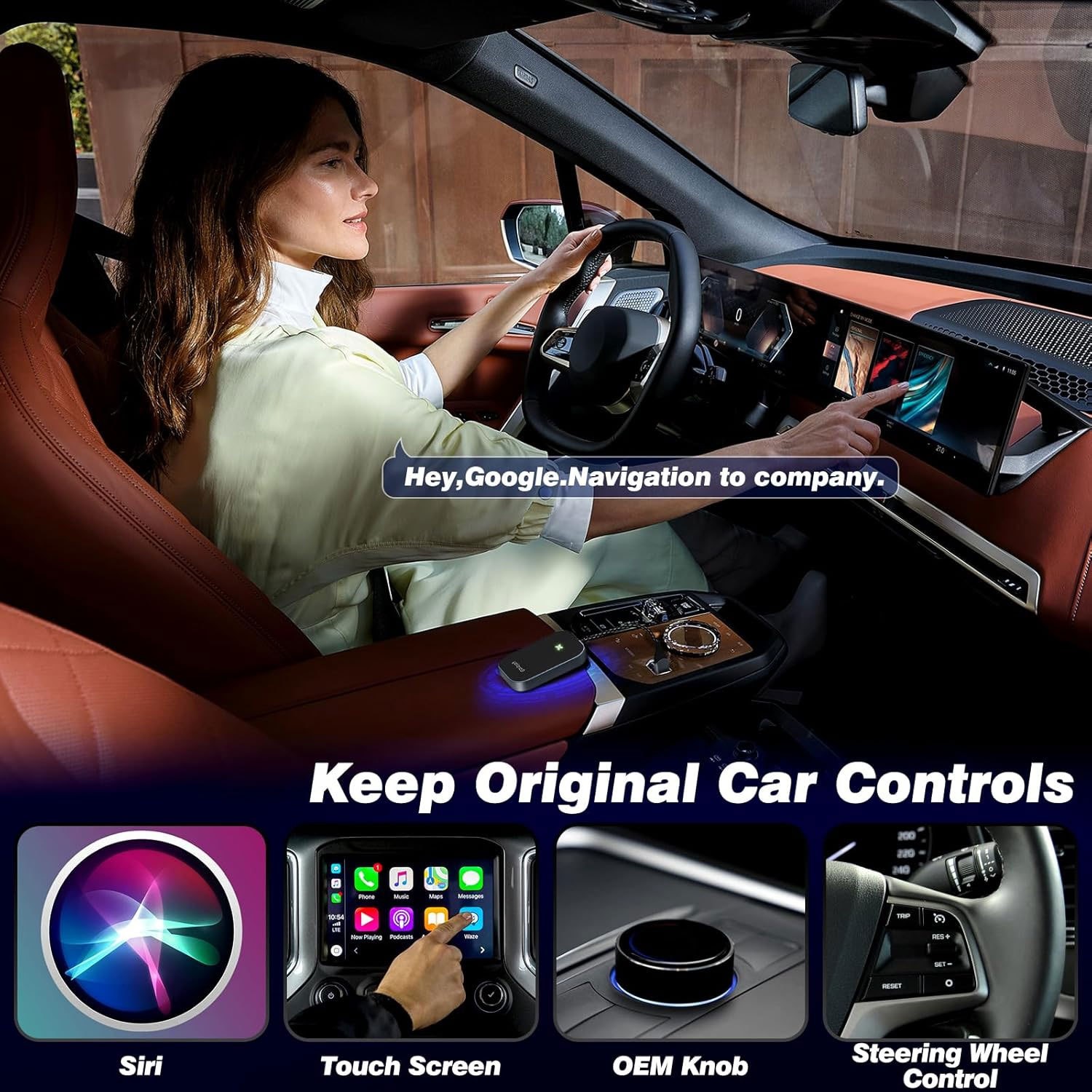 Mini Wireless CarPlay Adapter For Android Auto &Apple USB Car Dongle Connect Box