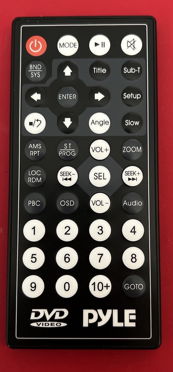 Pyle CAR DVD Player Remote Control Unknown Model See Pic