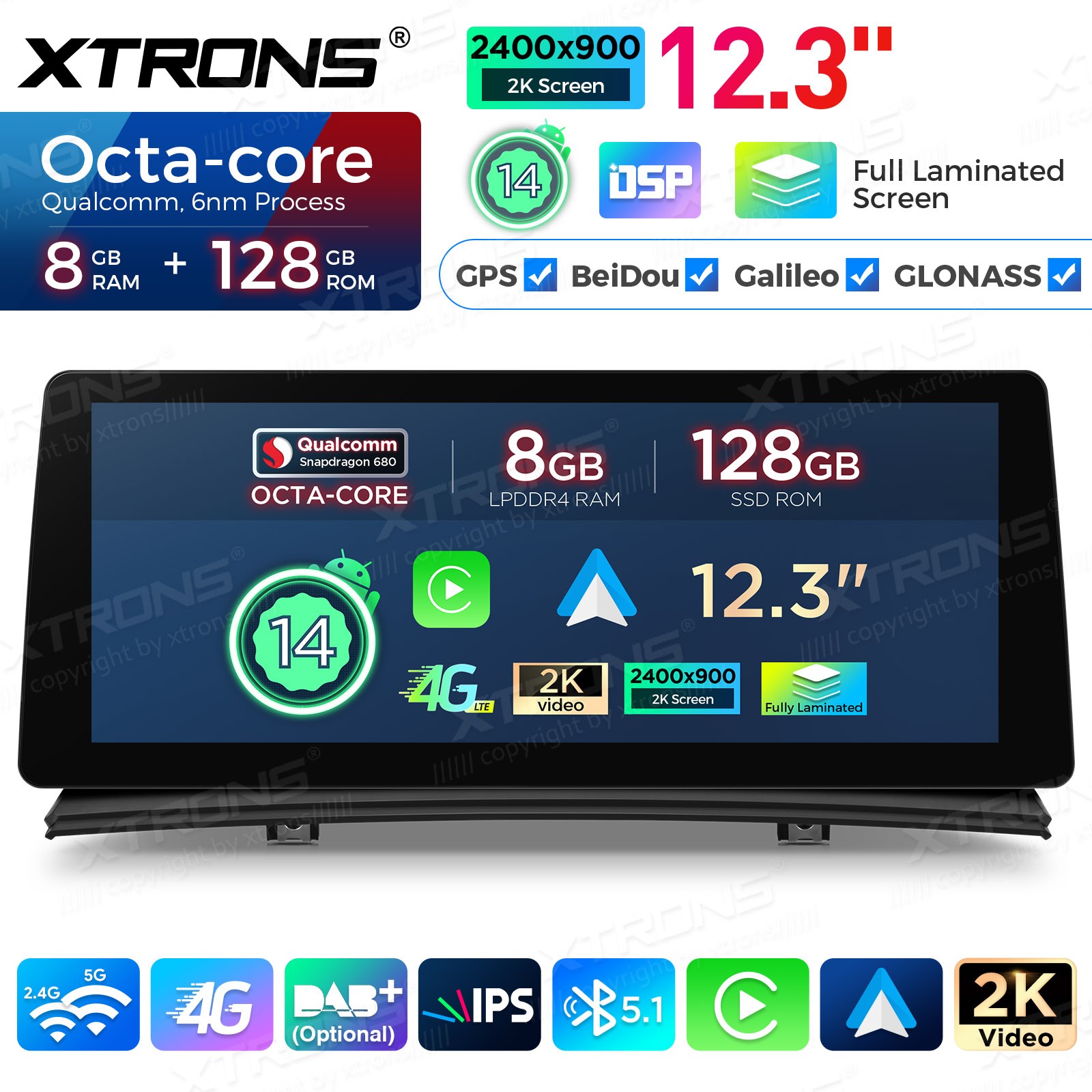 For BMW X3 E83 MASK 10.25″ Android 13 8 Core 4+64GB GPS Stereo Navi DAB+