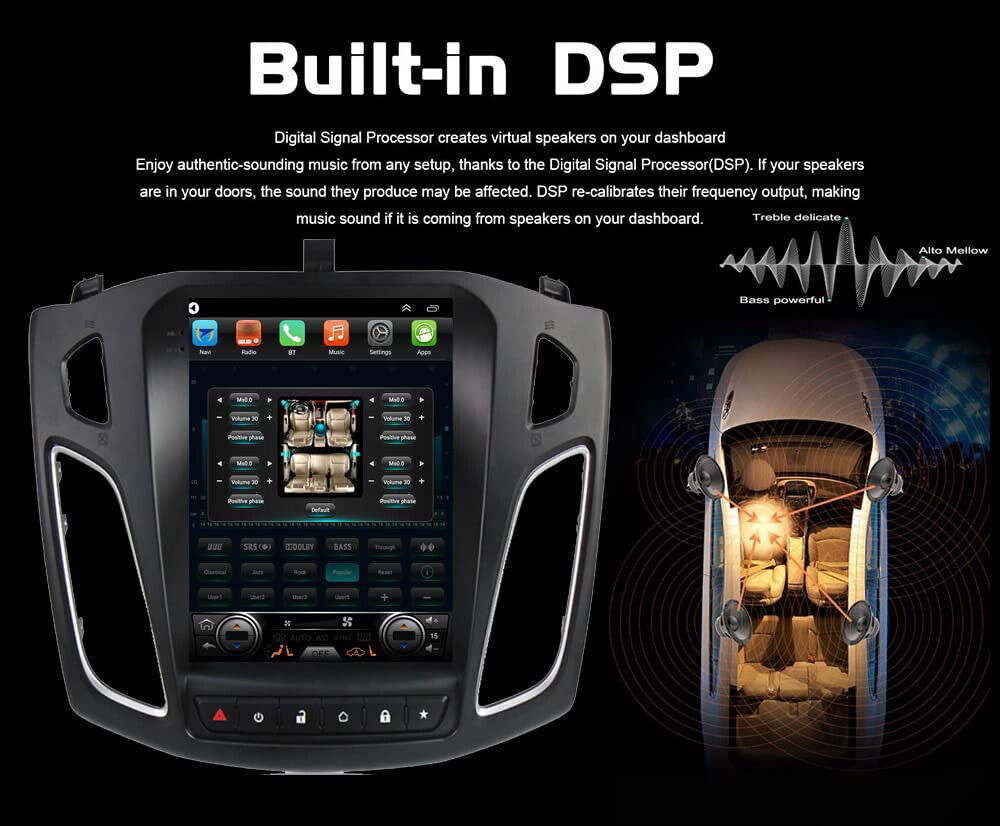 9.7″ For Ford Focus 2012-2018 Android 13 Apple Carplay Car Stereo Radio GPS Navi