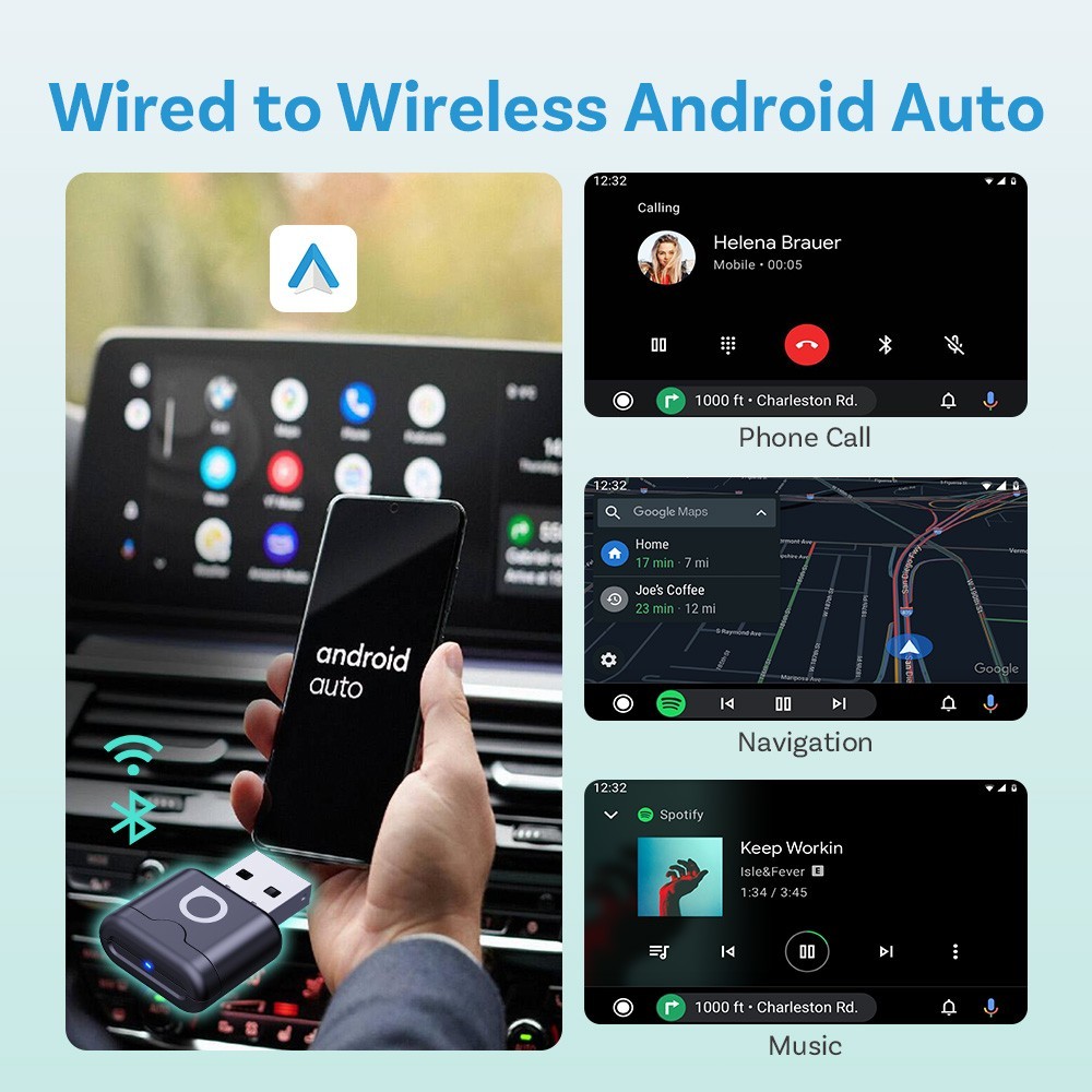 Ottocast Mini Aura 2in1 Wireless CarPlay Adapter & Android Auto Ultra 5G WIFI