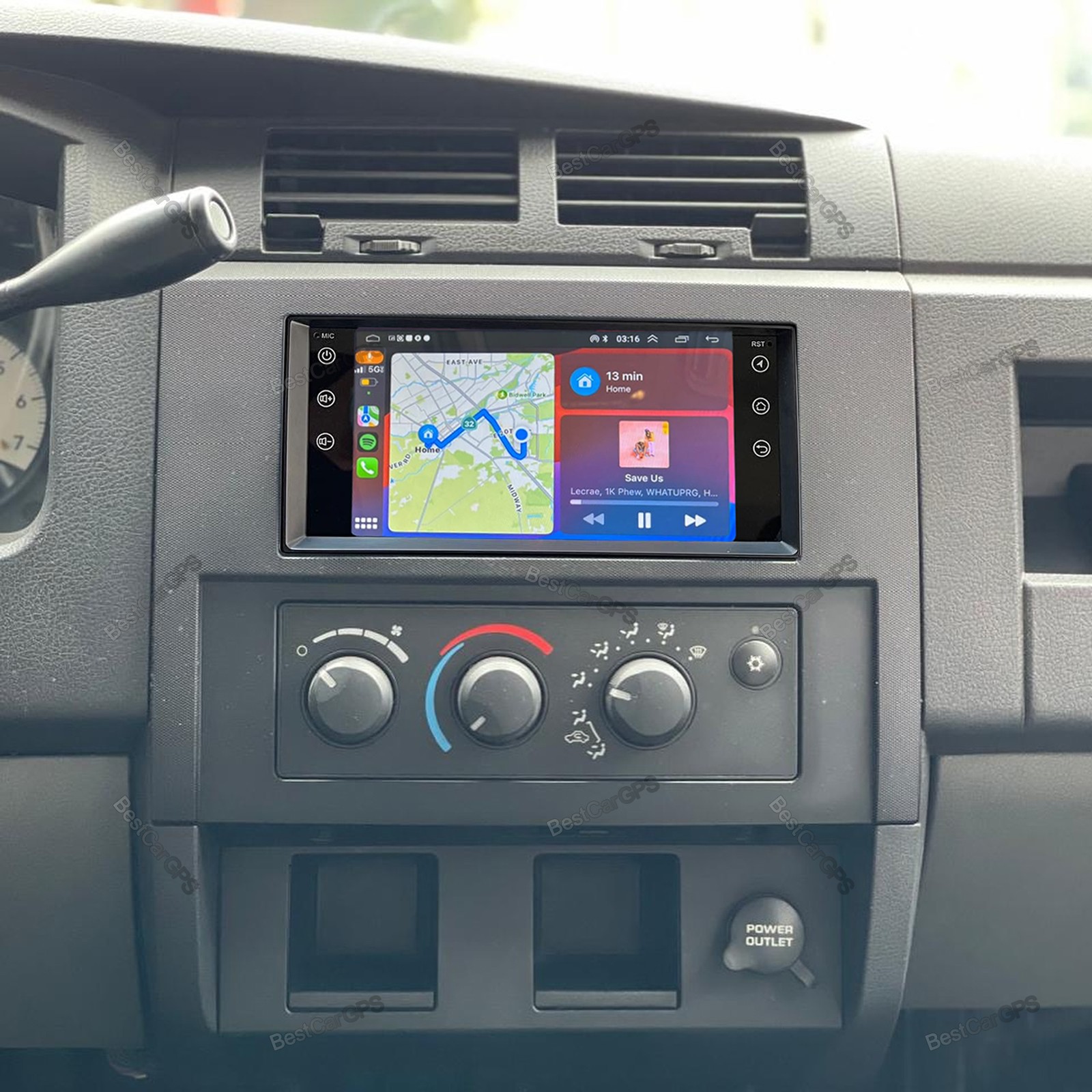 For 2008-2011 Dodge Dakota In Dash Radio Rotated Android 15 Stereo CarPlay GPS
