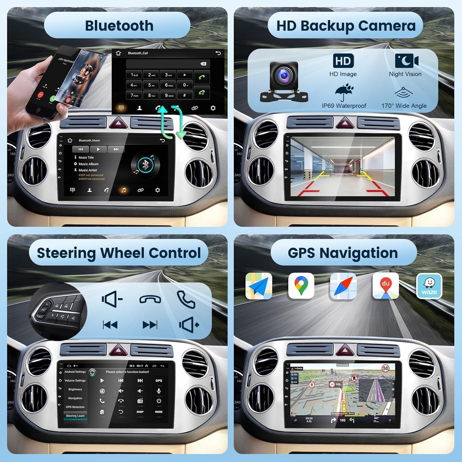 Android Car Radio Stereo For Tiguan1 09-17 Multimedia Carplay GPS Navi Autoradio