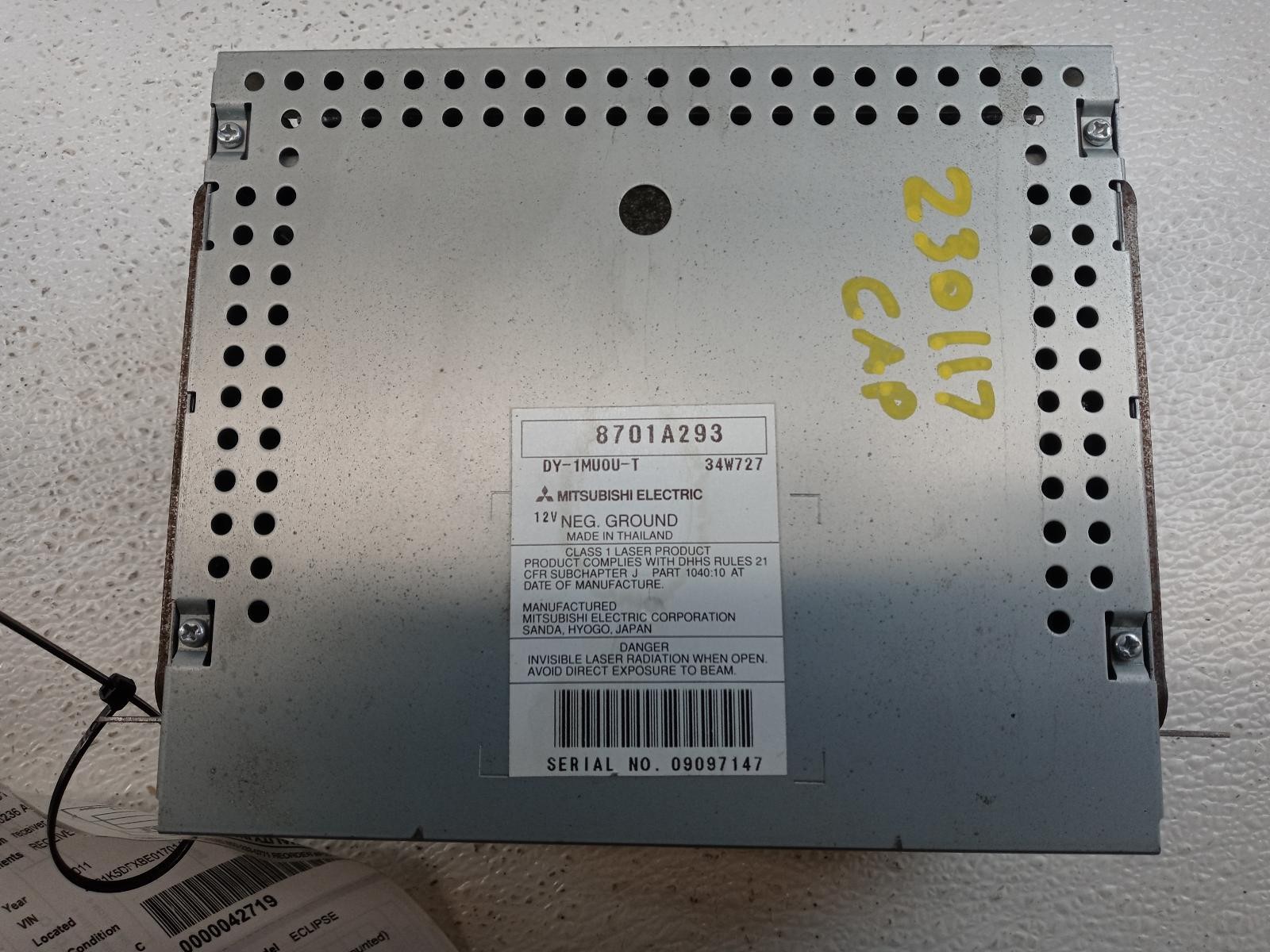 06-12 Mitsubishi Eclipse Radio Receiver AM-FM-CD **May Need Programming**