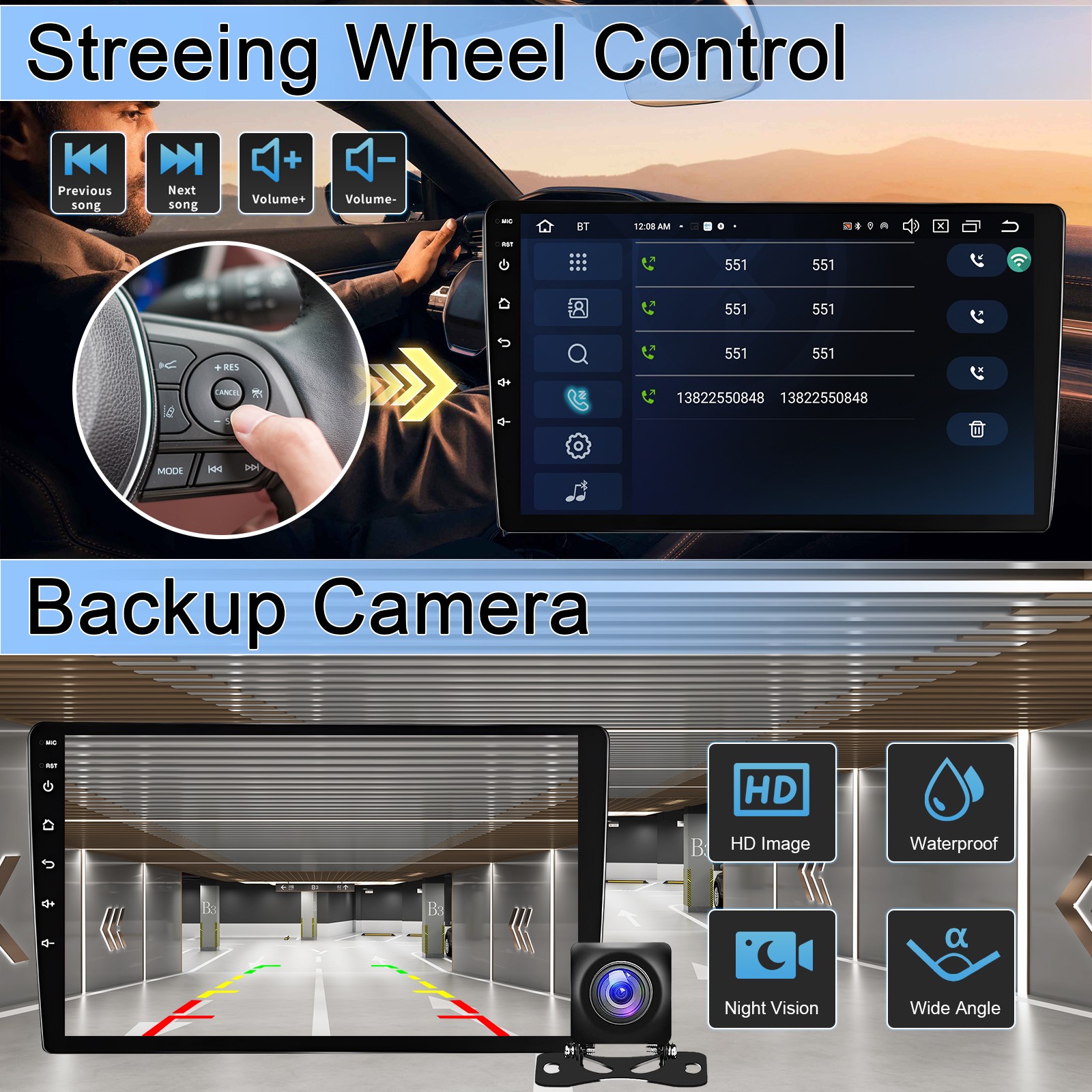 Car Radio Stereo Carplay Android 15 GPS Navi FM/RDS For 2011-2017 Nissan Quest