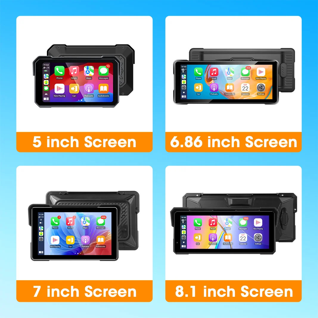 Jansite Motorcycle Display Screen Carplay Moto Navigation Portable Digital BT