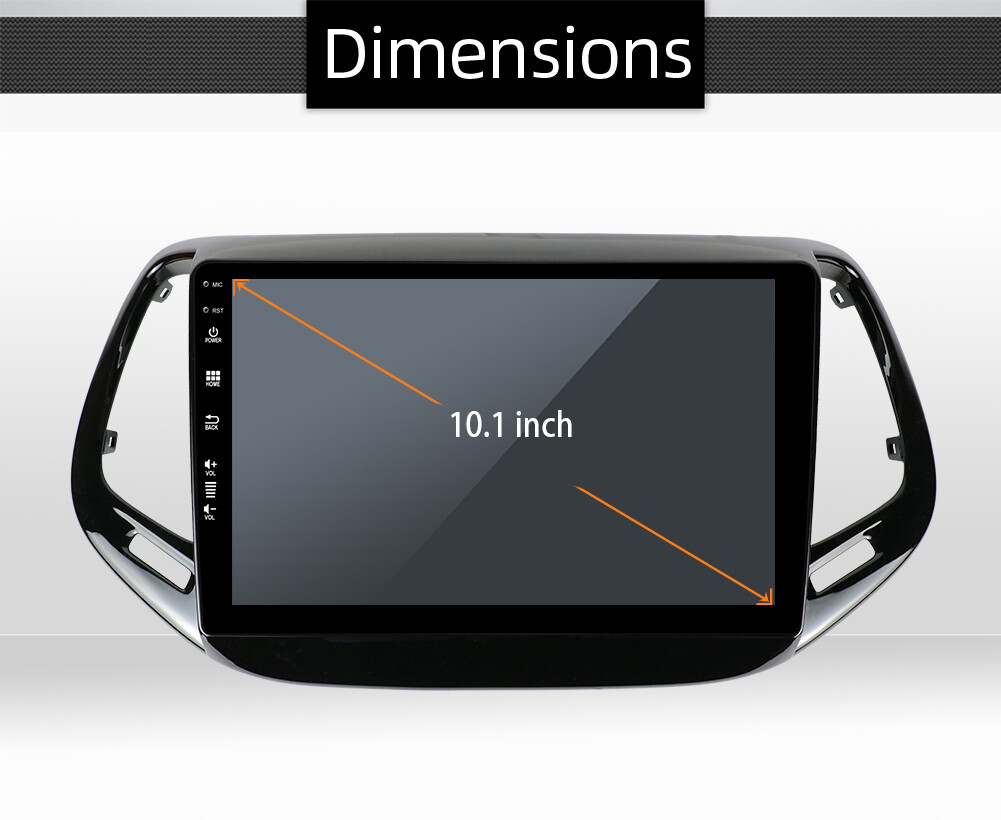10.1″ 128GB CarPlay Car Stereo Radio Android 13 AM Navi For 2017-19 Jeep Compass
