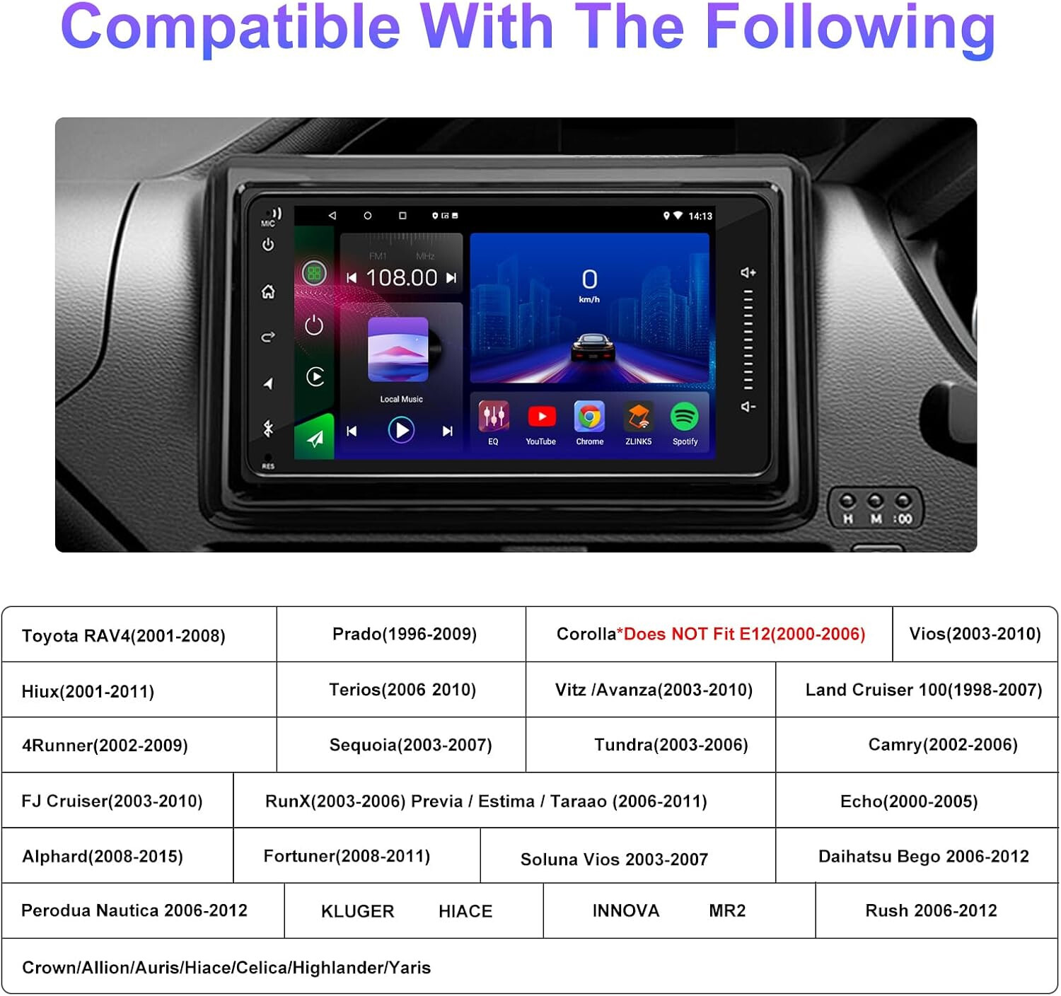7‘’ For LEXUS ES330 2004-2006 Android 13 CarPlay Car Radio Stereo GPS NAVI 64G