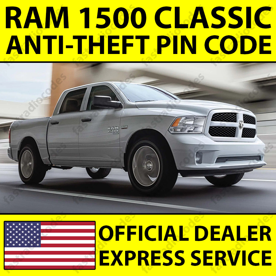 ✅RAM 1500 CLASSIC CAR RADIO ANTI-THEFT UNLOCKING PIN CODE FAST & RELIABLE✅