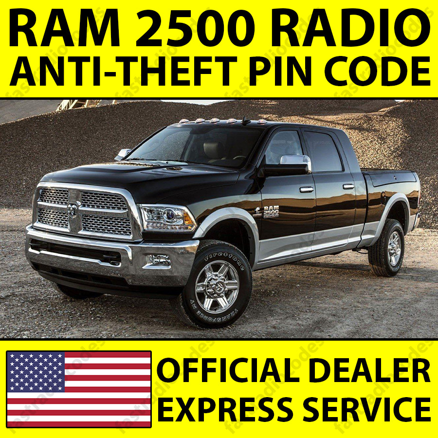 ✅RAM 2500 CAR RADIO ANTI-THEFT UNLOCKING PIN CODE FAST & RELIABLE SERVICE✅