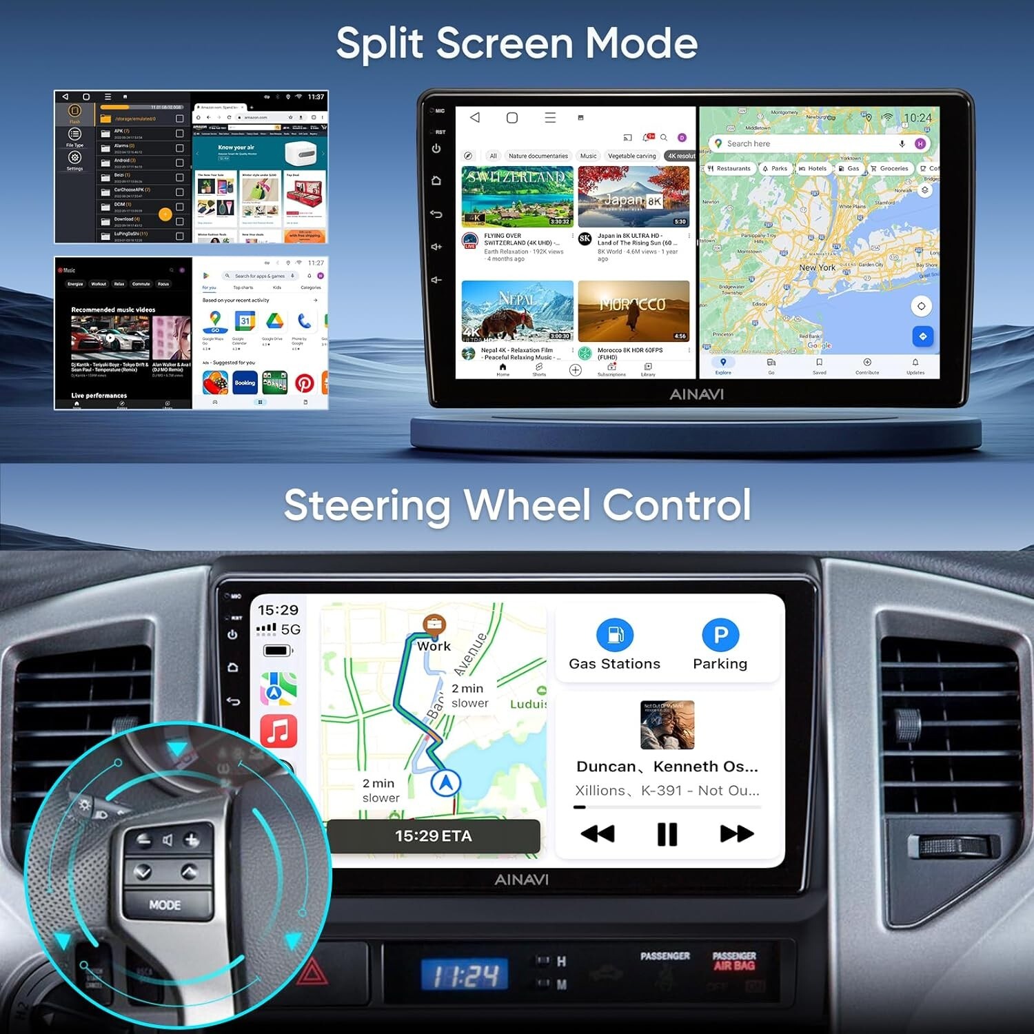 Car Stereo 9″ Android 12 Head Unit for Toyota Tacoma Radio Upgrade 2005-15