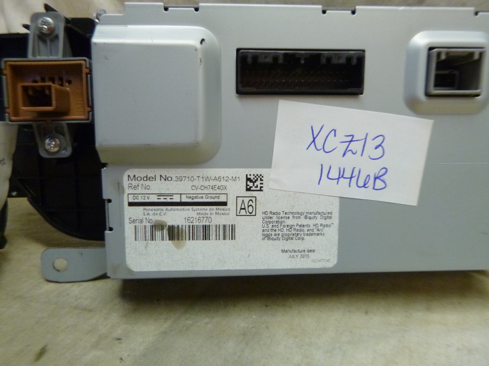 15 16 Honda CR-V Radio Display Information Screen 39710-T1W-A612 XCZ13