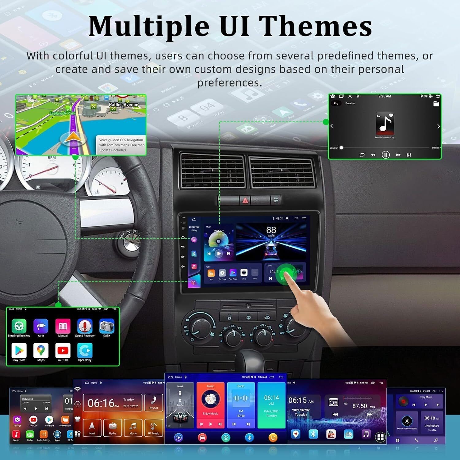 4+64G For Dodge Charger 2006-2007 Android15 CarPlay Car Stereo Radio GPS WIFI