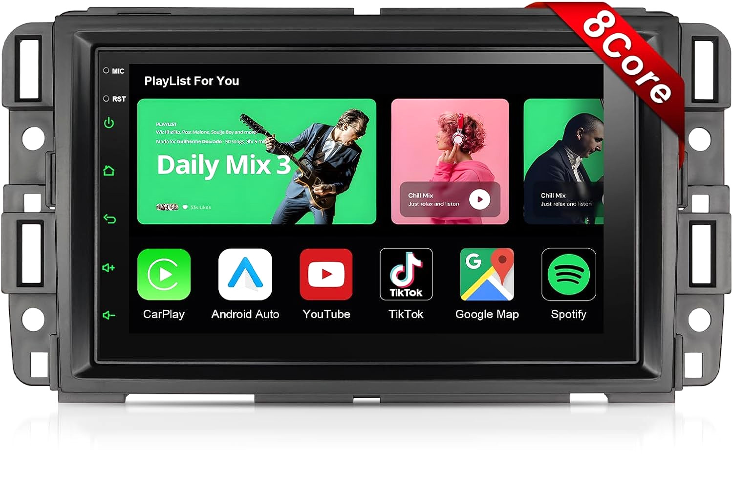 Car Stereo for Chevy GMC Buick Hummer Wireless CarPlay & Android Auto Dual WiFi