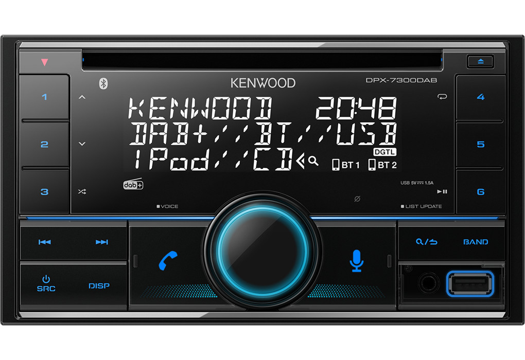 Kenwood DPX-7300DAB Double DIN DAB+ Bluetooth CD USB Alexa Car Stereo Receiver