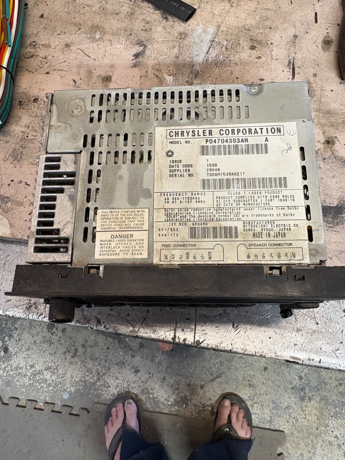 2000 Dodge Dakota radio head unit, working