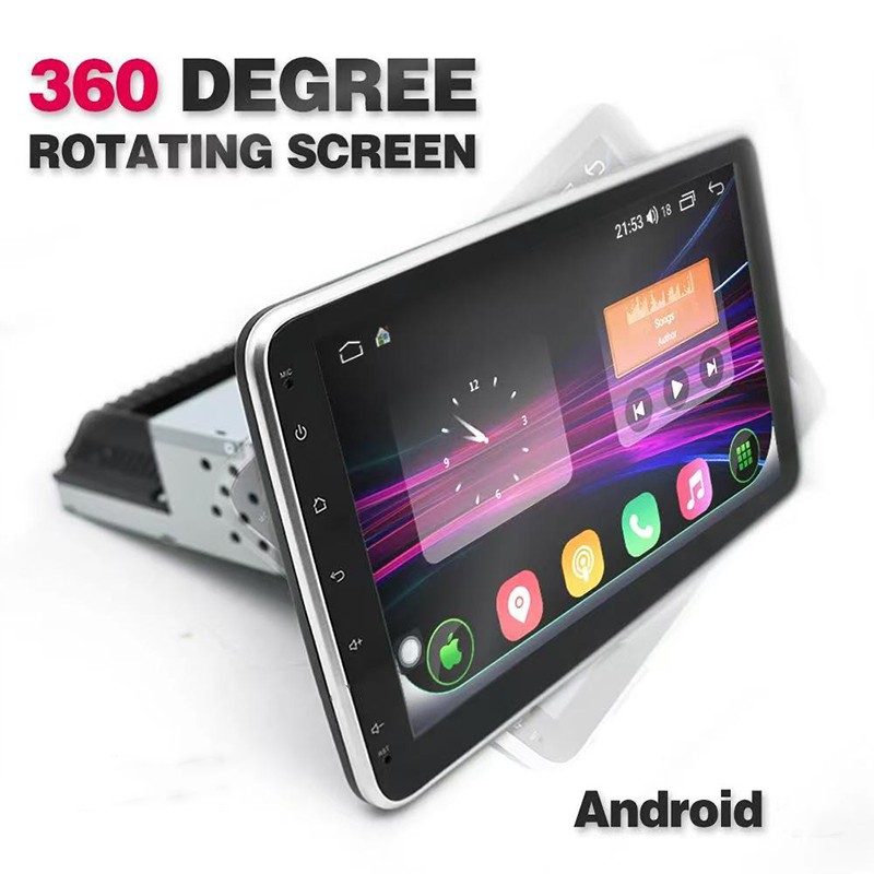 Universal Single Din Stereo 10.1inch Android Rotatable CarPlay 4+64G-2026 New