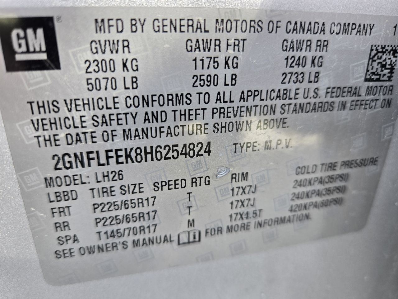 2016-2017 Chevy Equinox Radio Receiver AM FM MP3 USB Opt UFU ID 84064074