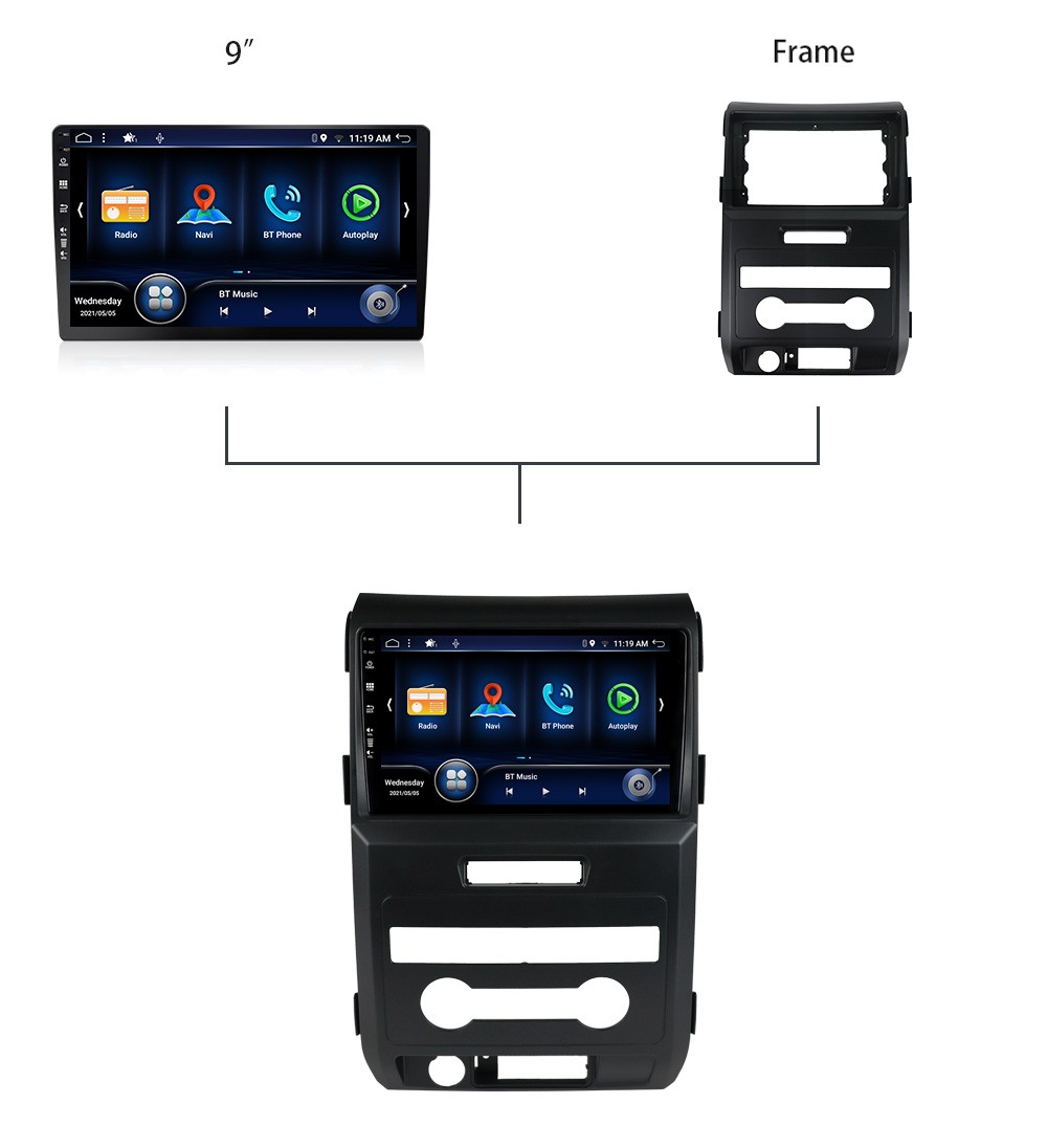 For Ford F-150 F150 2009-2012 Car Stereo Radio Navi Android 14 CarPlay SWC 128GB