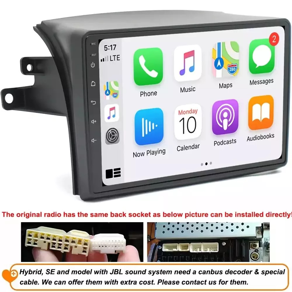 10.1” For Toyota Sienna 2004-2010 Android15 CarPlay Car Radio Stereo GPS 4+64GB