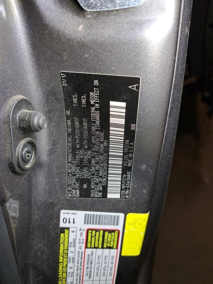 2017 Sienna Stereo Radio Satellite Receiver Sku#4506694