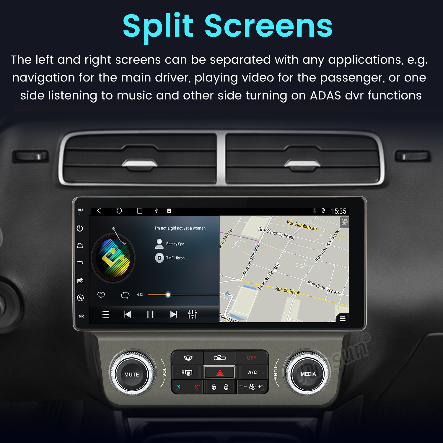 4+64G Android13 Car Stereo Radio GPS Navi 4G WIFI For Chevrolet Camaro 2010-2015