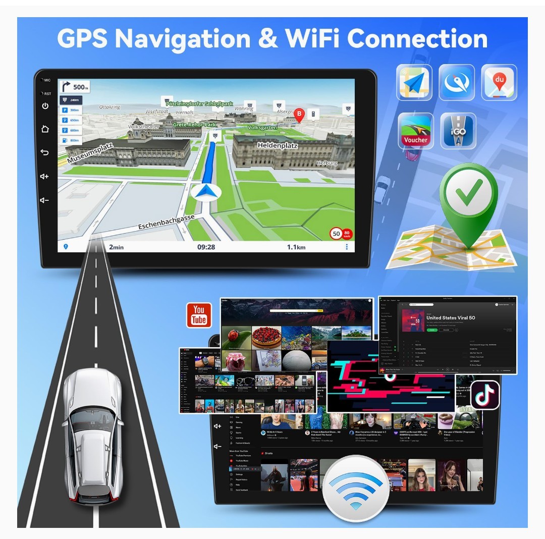 Car Radio Stereo for Audi A4 S4 RS4 2002-2008 Carplay Android Auto 2+64G 9 Inch