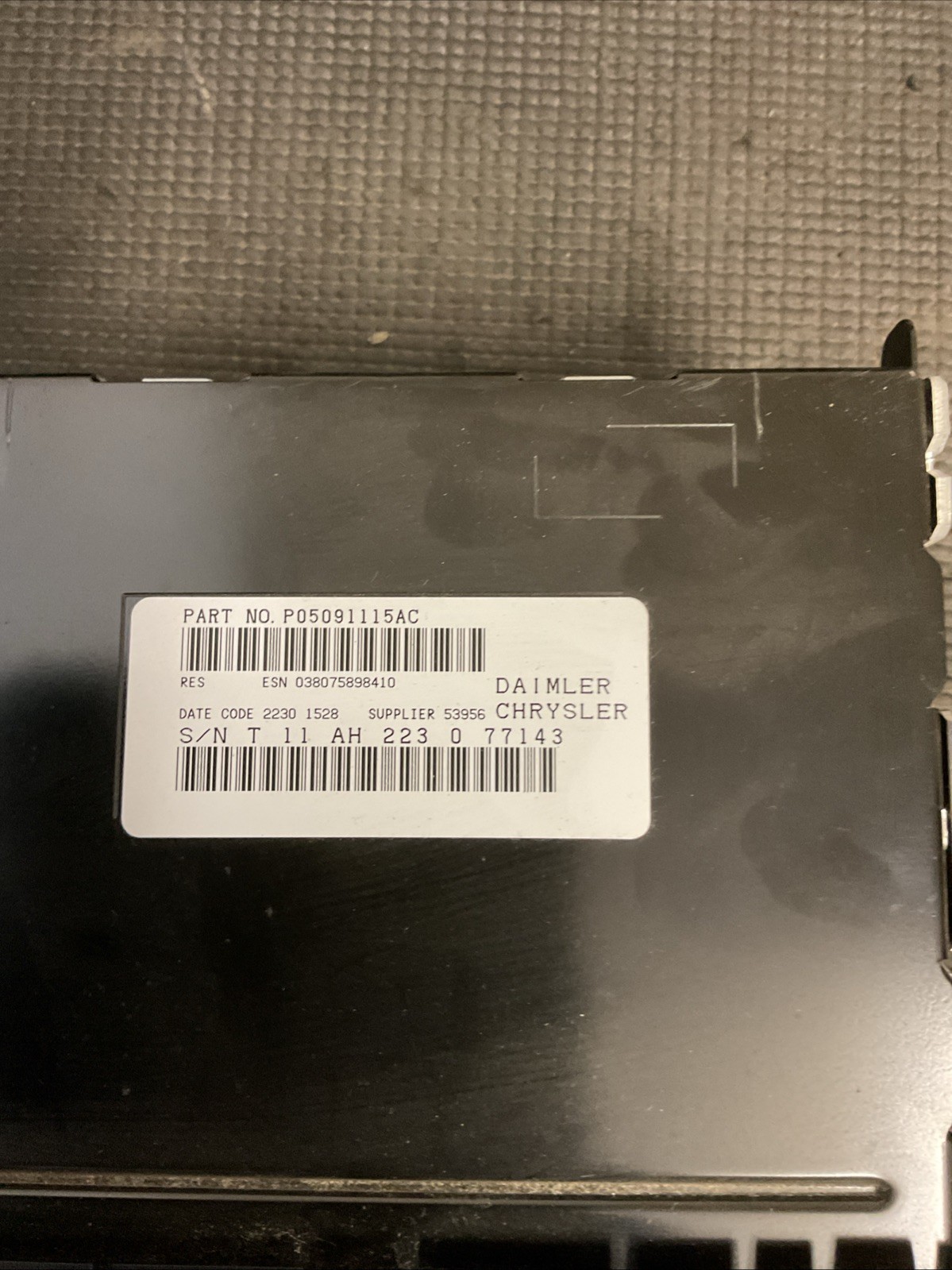 2010 Chrysler Sebring Cd Player Radio Receiver