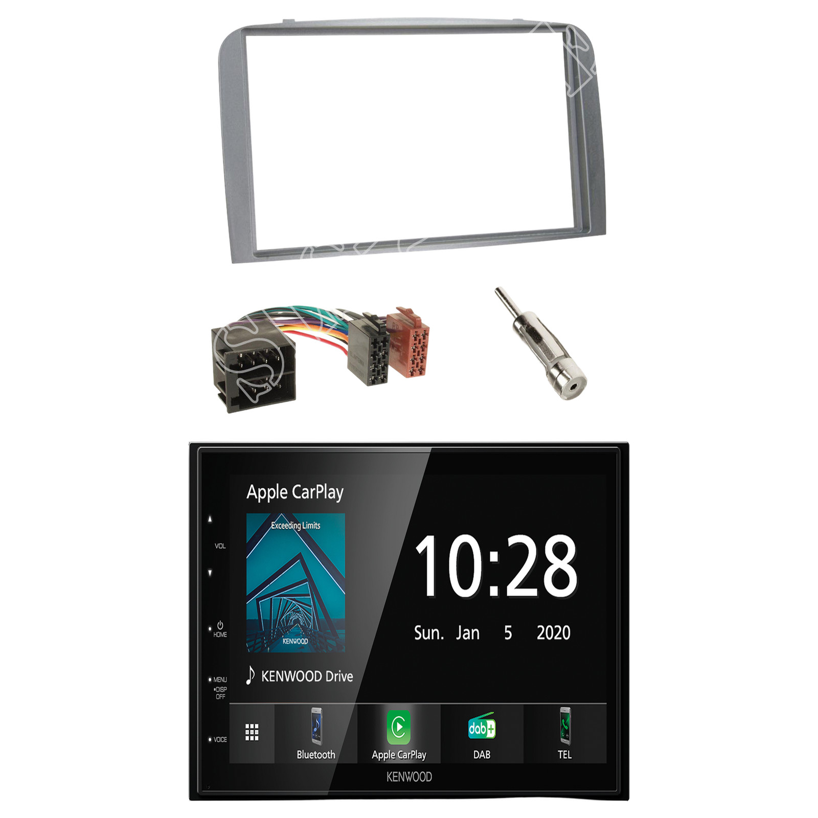 Kenwood DMX5020DABS Radio DAB Bluetooth with installation kit for Alfa 147 (type 937)