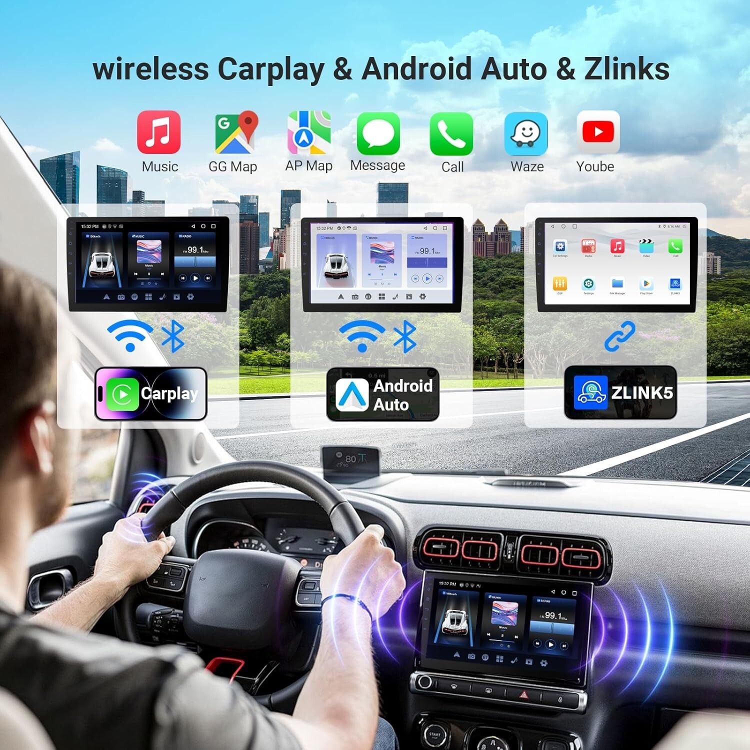 9″ Carplay For 2015-2017 Chrysler 200 200C 200S Android 13 Car Stereo Radio GPS