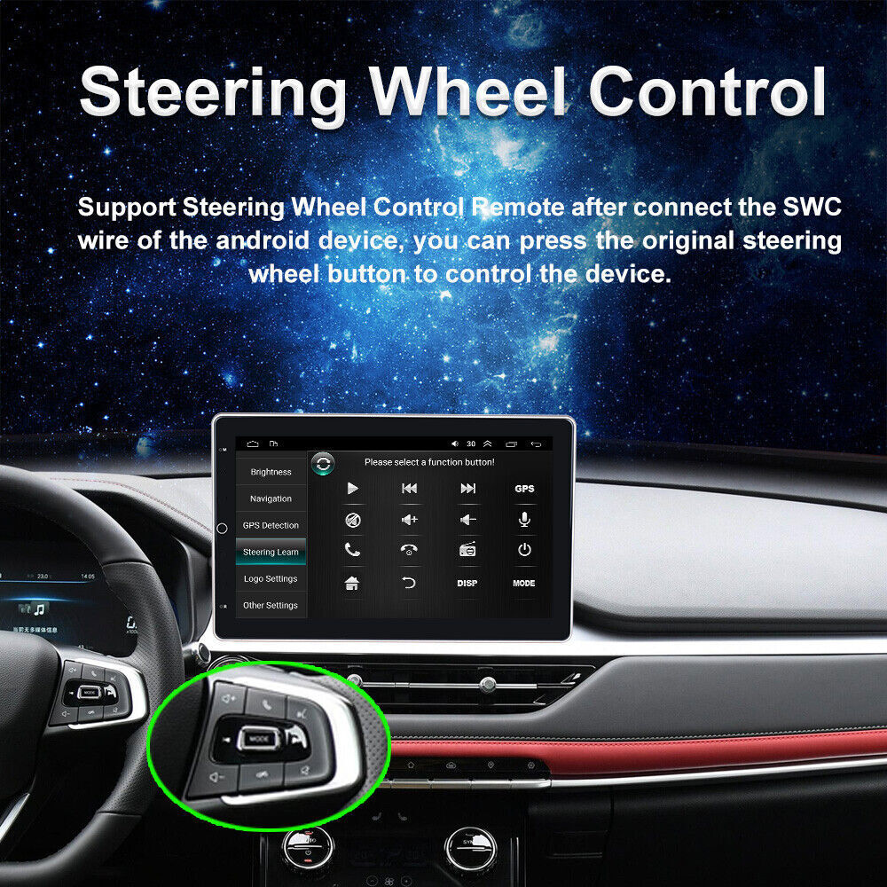 10″ 2DIN Android 13.0 Car Stereo Radio Carplay GPS Wifi Rotatable Screen 2G+32G