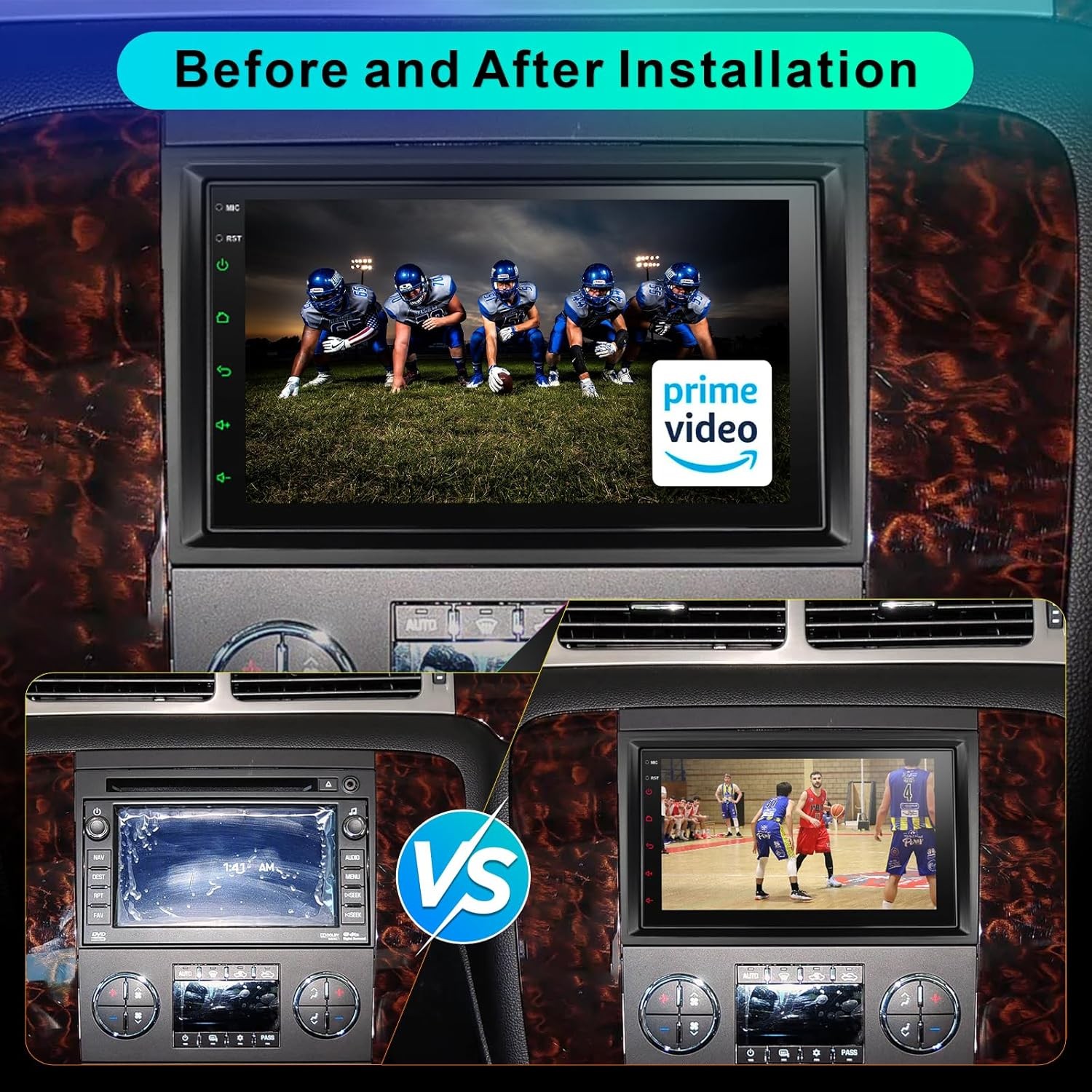 Car Stereo for Chevy GMC Buick Hummer Wireless CarPlay & Android Auto Dual WiFi