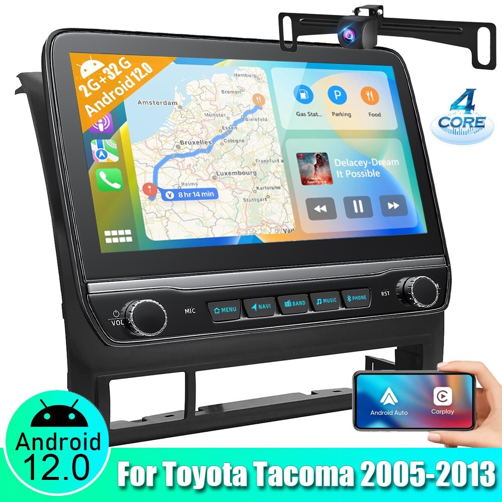 Android 12.0 For Toyota Tacoma 2005-2013 Car Carplay Radio GPS NAVI Stereo