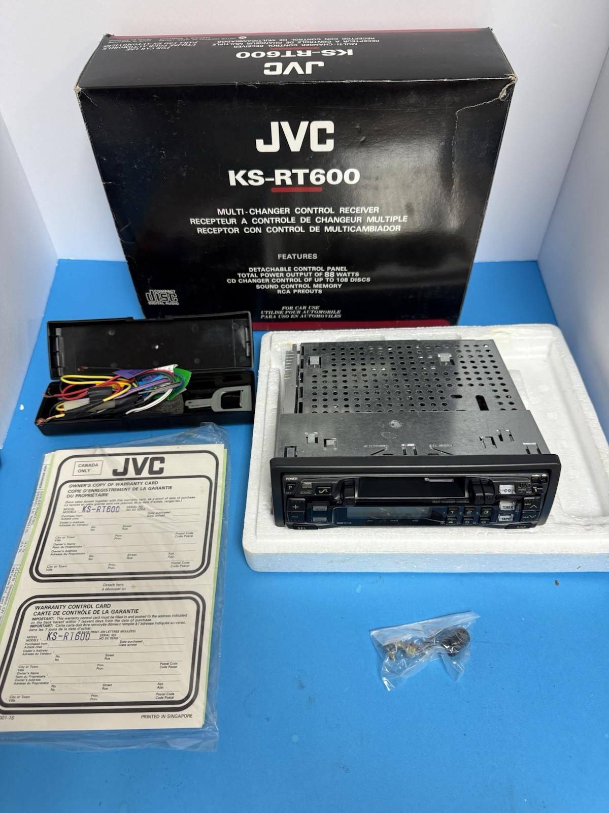 Nice Used Vintage JVC KS-RT600 Radio Cassette Player W/ Detachable Face & Box