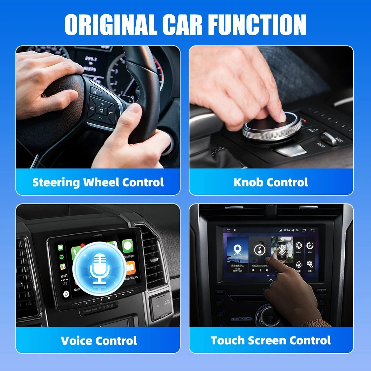 USB Auto Wireless CarPlay Adapter For Apple Android Wireless Dongle Plug ＆ Play