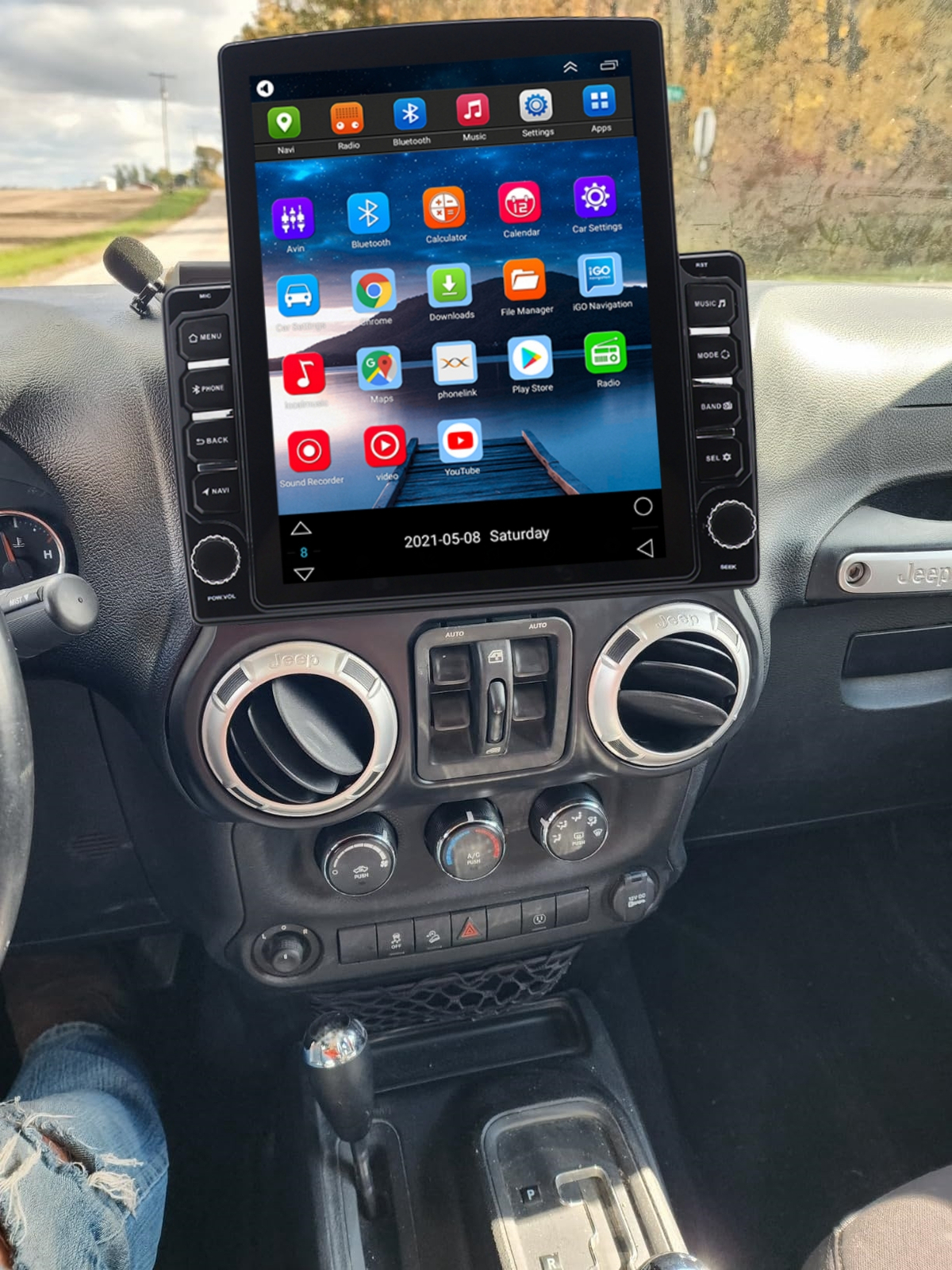 Apple Carplay Car Radio Stereo Android 13 GPS NAV For 2007-2017 Jeep Wrangler JK